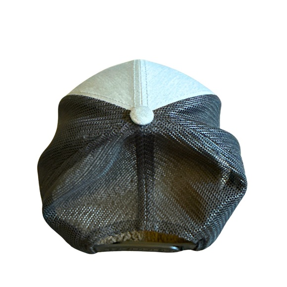 USA Trucker Hat Gray Black Mesh Snapback Adjustable Cap Like New - Picture 6 of 7